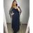 Kleid Kurzarm Damen (Uni L-2XL) ITALIENISCH MODA IMS20004
