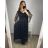 Kleid Kurzarm Damen (Uni L-2XL) ITALIENISCH MODA IMS20004