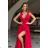 Langes, elegantes, ärmelloses Partykleid für Damen (34-42) POLISH FASHION PMLBC232231-02 Rot 34