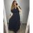 Damenkleid in Übergröße, lang, elegant, lässig, kurzärmlig (2XL/3XL, Einheitsgröße) ITALIAN FASHION IM423ISABELA L/XL Smaragd