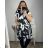 Elegantes Damen-Partykleid mit langen Ärmeln (S/M ONE SIZE) ITALIAN FASHION IM322282 3xl / 4xl schwarz