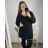 Warmes Langarmkleid für Damen in Übergröße (XL/2XL/3XL Einheitsgröße) ITALIAN FASHION IM423575 3xl / 4xl schwarz