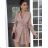 Elegantes Langarmkleid für Damen (Einheitsgröße S/M) ITALIAN FASHION IMWD233923 weiß S/M