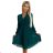 313-14 ISABELLE Plissiertes Chiffonkleid mit Ausschnitt – grün