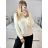 Damen Langarm Pullover (S / M ONE SIZE) ITALIAN FASHION IMM219072 S/M béžová