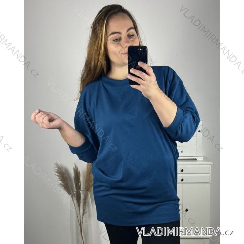 Langarm-Tunika für Damen mit Übergröße (UNI XL-2XL) ITALIAN FASHION IM720050 4XL / 5XL Kerosin