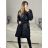 Flauschiger Langarmmantel für Damen (Einheitsgröße S/M/L) ITALIAN FASHION IMC23427 M / L schwarz