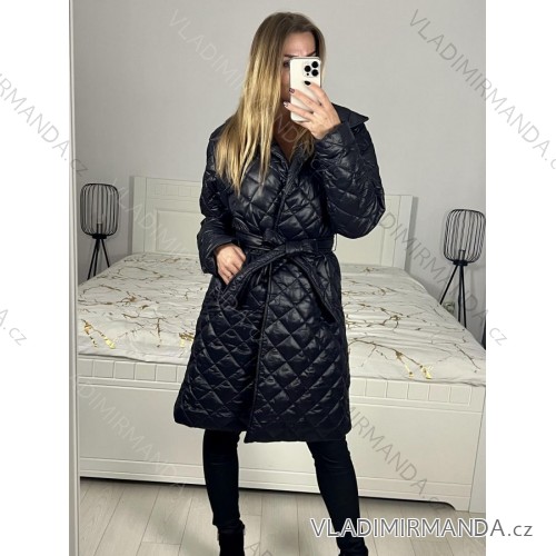 Flauschiger Langarmmantel für Damen (Einheitsgröße S/M/L) ITALIAN FASHION IMC23427 M / L schwarz