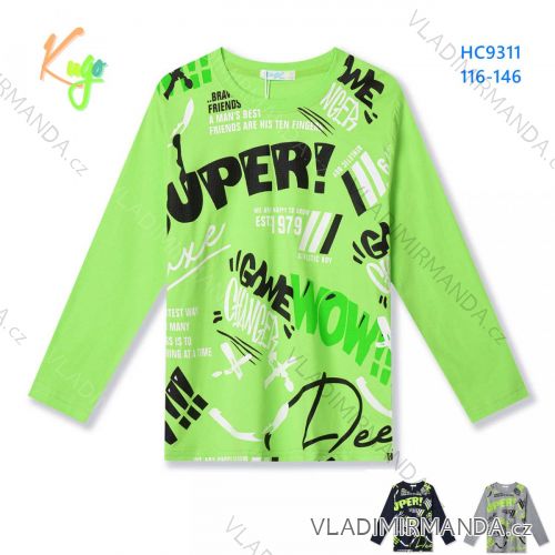 T-Shirt Langarm mit Pailletten Kinder Jugendliche Mädchen (116-146) KUGO B3258