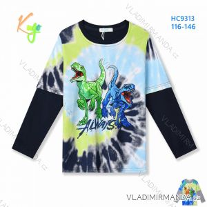 T-Shirt Langarm mit Pailletten Kinder Jugendliche Mädchen (116-146) KUGO B3258