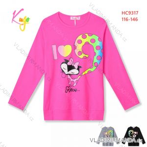 T-Shirt Langarm mit Pailletten Kinder Jugendliche Mädchen (116-146) KUGO B3258