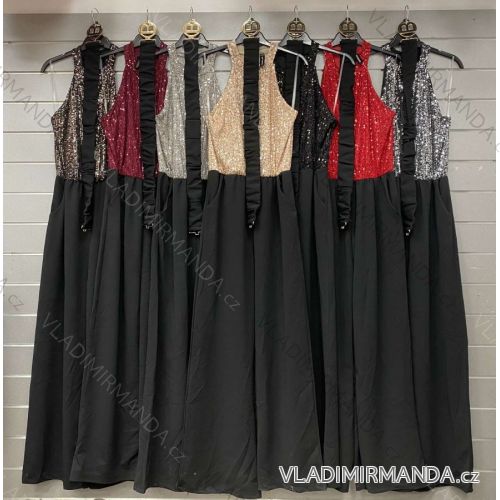 Langer, eleganter, ärmelloser Damen-Overall (Einheitsgröße S/M) ITALIAN FASHION IMWGS231166