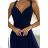 509-1 Elegantes, vielseitig gebundenes langes Kleid - Marineblau