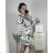 Kleid Oversize Kurzarm Damen (4XL/5XL ONE SIZE) ITALSKÁ MÓDA IM422FLUFF