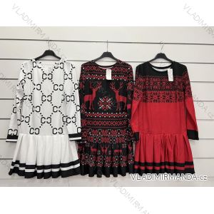 Damen Elegantes Kurzes Langarmkleid (S / M ONE SIZE) ITALIAN FASHION IMWC217235