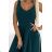 246-5 CINDY langes elegantes Kleid mit Ausschnitt – grün