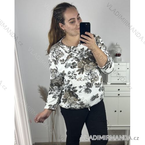 Langarm-Tunika für Damen in Übergröße (3XL/4XL/5XL Einheitsgröße) ITALIAN FASHION IM423CALIFORNIA 3xl / 4xl grau
