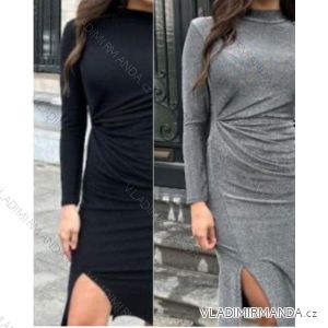 Elegantes Damenkleid mit langen Ärmeln (Einheitsgröße S/M) ITALIAN FASHION IMM23M6062