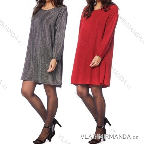 Elegantes Damenkleid mit langen Ärmeln (Einheitsgröße S/M) ITALIAN FASHION IMM23M6062