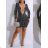 Elegantes Damenkleid mit langen Ärmeln (Einheitsgröße S/M) ITALIAN FASHION IMM23M6062