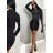 Elegantes Damenkleid mit langen Ärmeln (Einheitsgröße S/M) ITALIAN FASHION IMM23M6062