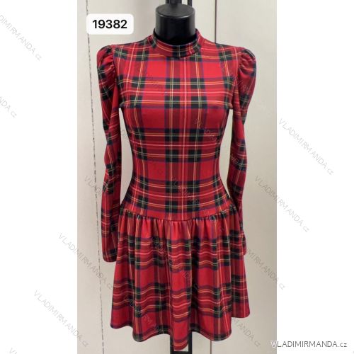 Elegantes Damenkleid mit langen Ärmeln (Einheitsgröße S/M) ITALIAN FASHION IMM23M6062