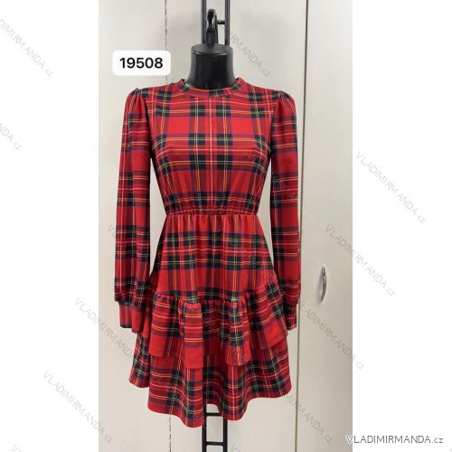 Elegantes Damenkleid mit langen Ärmeln (Einheitsgröße S/M) ITALIAN FASHION IMM23M6062