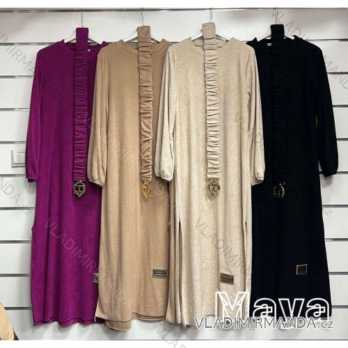 Damen Elegantes Kurzes Langarmkleid (S / M ONE SIZE) ITALIAN FASHION IMWC217235