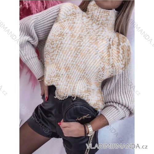 Langarm-Rollkragenpullover für Damen (S/M EINHEITSGRÖSSE) ITALIAN FASHION IMWAD234401