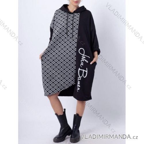 Langes Chiffon-Kurzarmkleid für Damen (S/M ONE SIZE) ITALIAN FASHION IMWGM23456