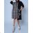 Langes Chiffon-Kurzarmkleid für Damen (S/M ONE SIZE) ITALIAN FASHION IMWGM23456