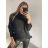 Langarm-Rollkragenpullover für Damen (S/M/L/XL/2XL ONE SIZE) ITALIAN FASHION IM422943 -   grau,   XL/2XL