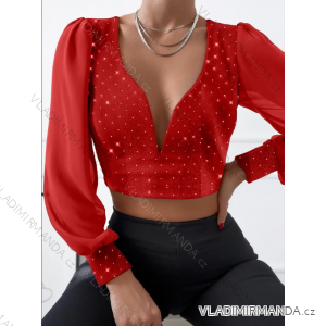 Langes Chiffon-Kurzarmkleid für Damen (S/M ONE SIZE) ITALIAN FASHION IMWGS231048