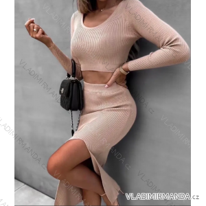 Sommer-Set aus ärmellosem Crop-Top und Rock für Damen (Einheitsgröße S/M) ITALIAN FASHION IMPMD236188