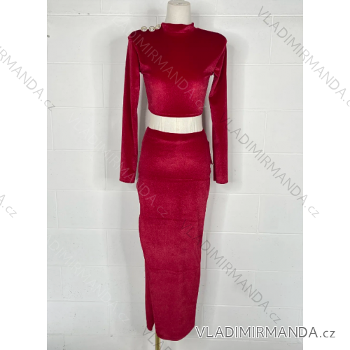 Carmen Damen-Set aus langem Rock und bauchfreiem Top (Einheitsgröße S/M) ITALIAN FASHION IMPBB23B1671/6484