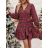 Elegantes Damenkleid mit langen Ärmeln (Einheitsgröße S/M) ITALIAN FASHION IMM23M6062