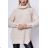 Damen-Strickpullover mit verlängertem Rollkragen und langen Ärmeln (Einheitsgröße S/M) ITALIAN FASHION IMM23M3289