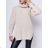 Damen-Strickpullover mit verlängertem Rollkragen und langen Ärmeln (Einheitsgröße S/M) ITALIAN FASHION IMM23M3289