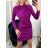 Elegantes Damenkleid mit langen Ärmeln (Einheitsgröße S/M) ITALIAN FASHION IMM23M6062