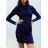 Elegantes Damenkleid mit langen Ärmeln (Einheitsgröße S/M) ITALIAN FASHION IMM23M6062