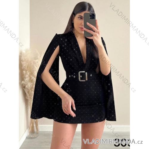 Elegantes Damenkleid mit langen Ärmeln (Einheitsgröße S/M) ITALIAN FASHION IMM23M6062