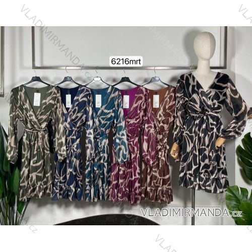 Elegantes Damenkleid mit langen Ärmeln (Einheitsgröße S/M) ITALIAN FASHION IMM23M6062