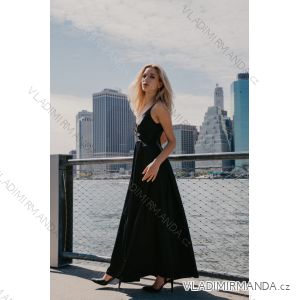Langes formelles Kurzarmkleid für Damen (36-54) POLISH FASHION PMLMR23ALICE