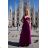 Langes formelles Kurzarmkleid für Damen (36-54) POLISH FASHION PMLMR23ALICE Fuchsie 36