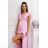 Langes formelles Kurzarmkleid für Damen (36-54) POLISH FASHION PMLMR23ALICE pink 34