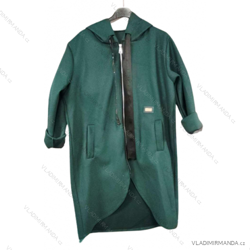 Langärmliger Damenmantel mit verlängerter Kapuze (S/M/L Einheitsgröße) ITALIAN FASHION IMC22678/DU -   Smaragd
,   M / L