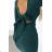 518-1 Bequemes Pulloverkleid mit Schleife am Rücken – grün
