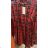 Elegantes Damenkleid mit langen Ärmeln (Einheitsgröße S/M) ITALIAN FASHION IMM23M6062 rot S/M