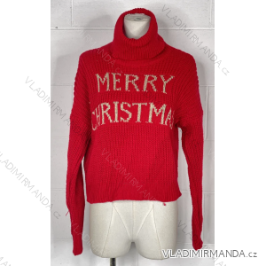 Kurzer Rollkragen-Langarmpullover für Damen (S/M EINHEITSGRÖSSE) ITALIAN FASHION IMPBB23Z5153
