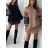 Kleid mit Knöpfen und geknöpften Damen (uni s-m) ITALIAN FASHION IM2203948 braun S/M